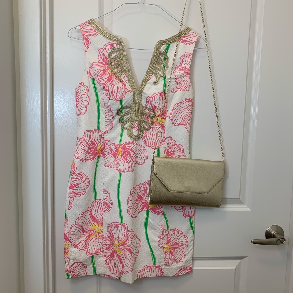Lilly Pulitzer • pink and green floral dress